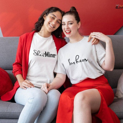 LGBT Couple Matching Outfits: She's Mine, I'm Hers - Valentine's Day S –  4Lovebirds
