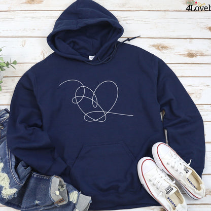 Love Yourself Heart & Tear Matching Outfits Set – Soft, Heart Design Outfits