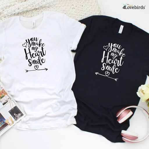 Matching Outfits - "You Make My Heart Smile" Set for Couples, Perfect Valentine Gift