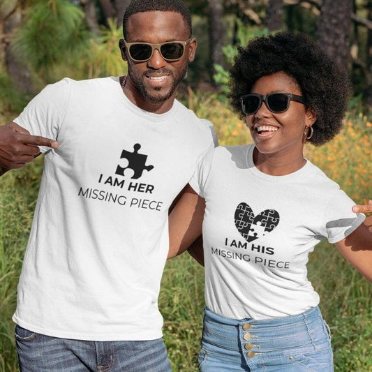 Missing Piece Puzzle Inspired His & Hers Matching Outfits for Couples
