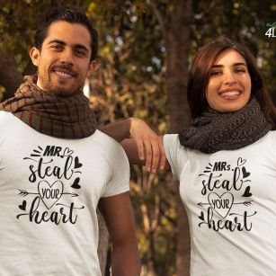 Mr. & Mrs. Steal Your Heart Matching Set - Perfect Valentine's Gift for Couples