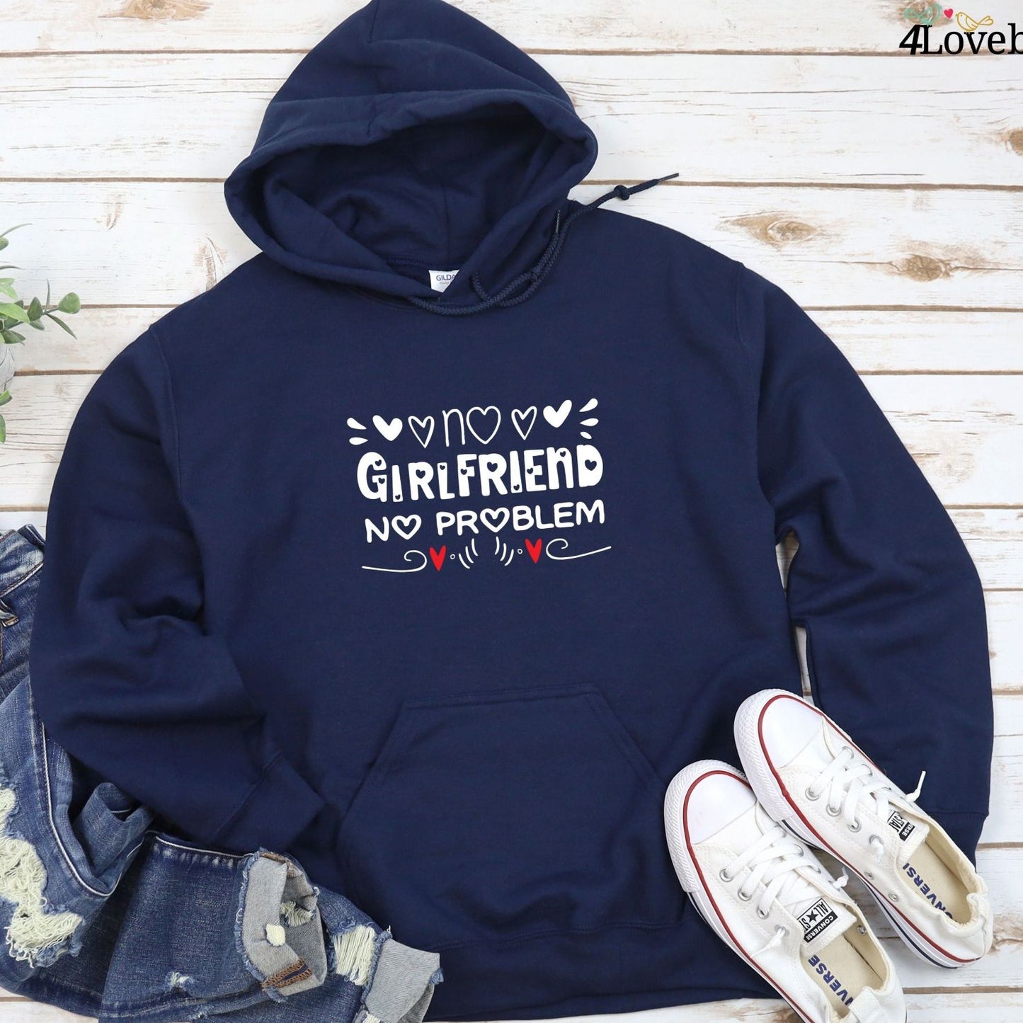 No Boyfriend/Girlfriend, No Problem - Humorous Valentine's Matching Outfits Set
