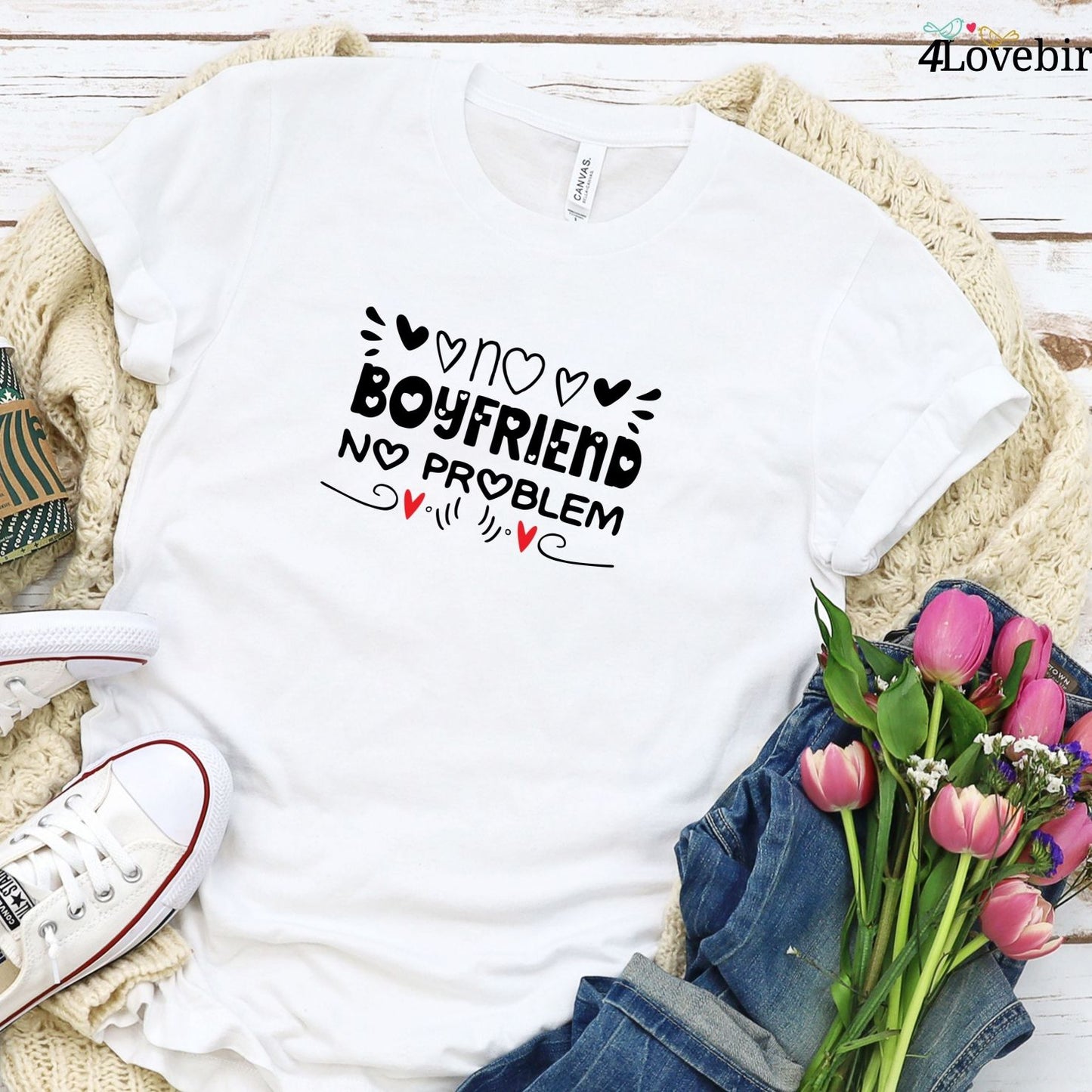 No Boyfriend/Girlfriend, No Problem - Humorous Valentine's Matching Outfits Set
