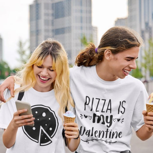 Pizza Love Valentine's Matching Outfits - Foodie Lovers Set - Perfect Gift for Couples