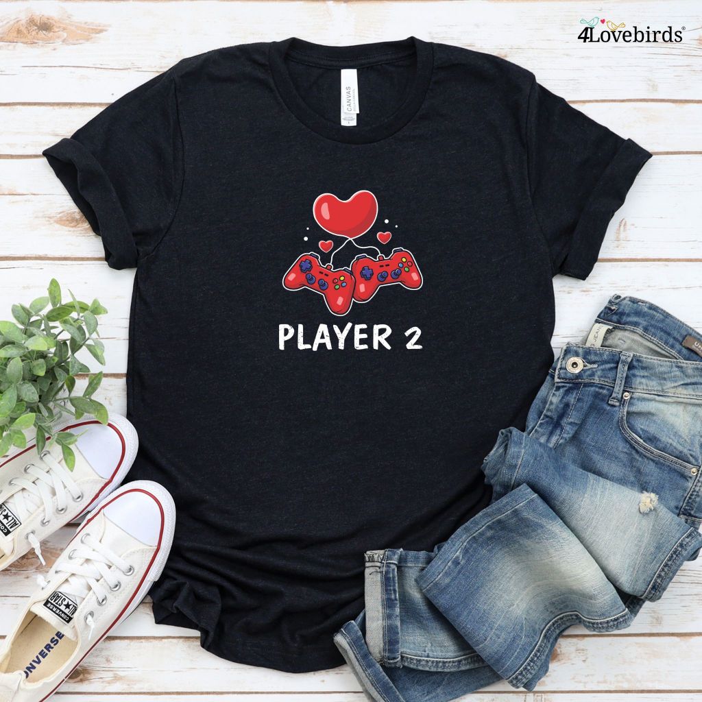 Player 1 & 2 Gaming Lovers Matching Set - Perfect Valentine's Gift for Geek Couples