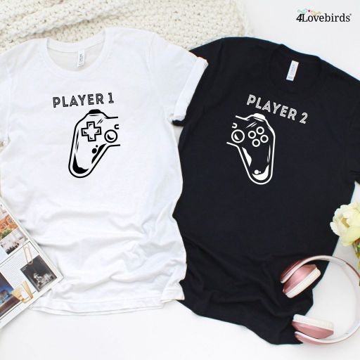 Player 1 & Player 2 Matching Outfits - Perfect Gift for Gaming Couples & Geek Lovers