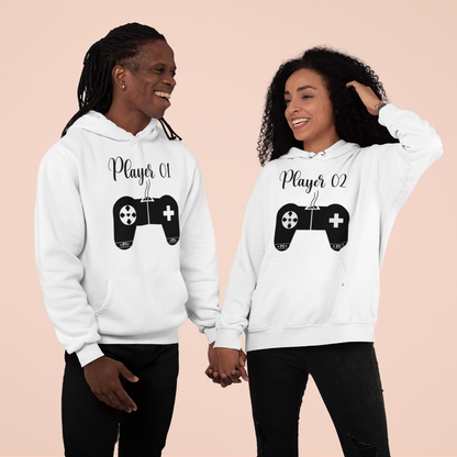 Player 1 and Player 2 Gamer Couples Matching Set - Perfect for Couple Outfits!