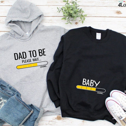 Pregnancy Announcement Matching Set: Baby Loading, Dad To Be Outfits, Baby Shower Attire, Expecting Apparel