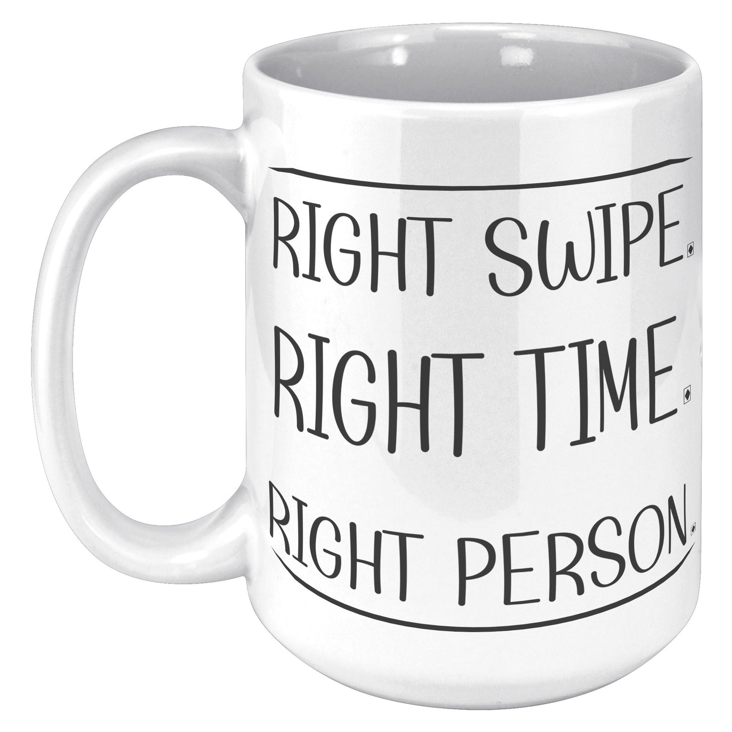 Right Swipe, Right Time | Tinder Couple Mug | Dating App Couple Anniversary Gift Ideas