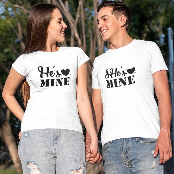 She's Mine, He's Mine - Adorable Matching Outfits Set for Couples, Perfect Valentine's Gift