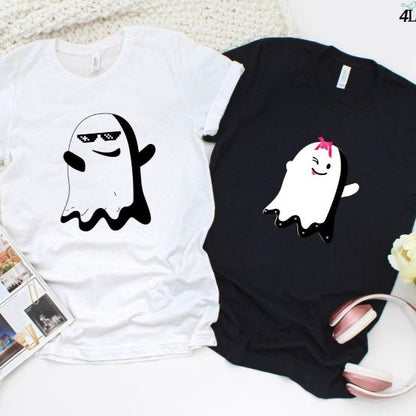 Spooky Ghosts Halloween Matching Outfits for Couples, Friends & Siblings Set