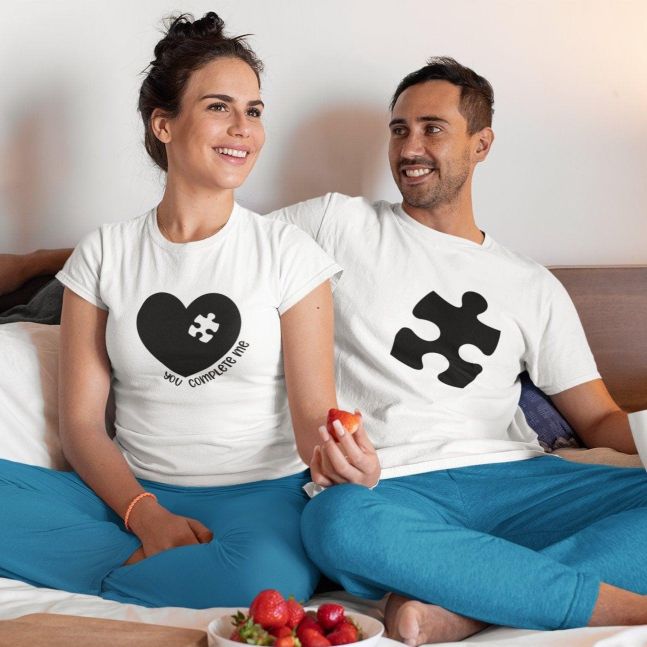 You Complete Me Adorable Couples Matching Set, Perfect Valentine Gift Outfit
