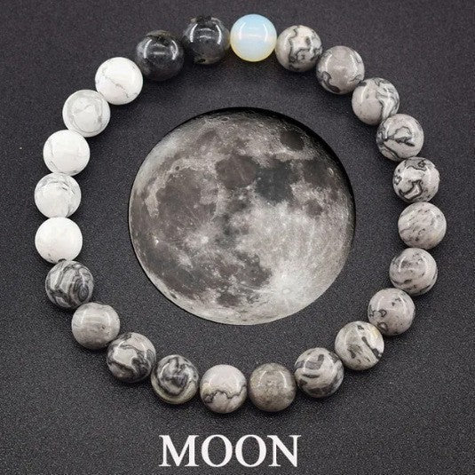 Planet-Themed Couple Bracelets - Universe Energy Matching Beads for Partners