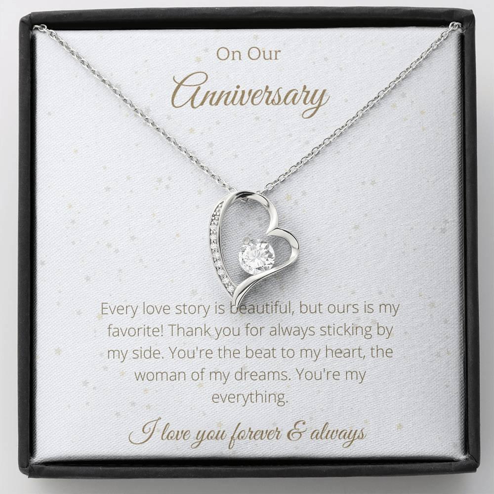 Anniversary Lovely Heart Necklace - 4Lovebirds