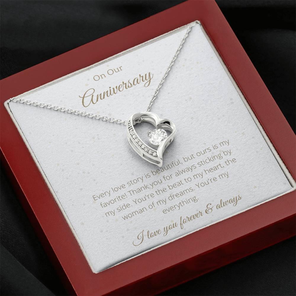 Anniversary Lovely Heart Necklace - 4Lovebirds
