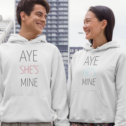Aye She's Mine & Aye He's Mine: Adorable Matching Set for Couples – Outfits to Love! - 4Lovebirds