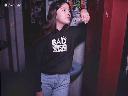 Bad Boy and Bad Girl Hoodie, Boy and Girl Sweatshirt, Couple Matching Longsleeve, Valentine Shirt, Bad boy shirt, Bad girl shirt, 14 feb - 4Lovebirds