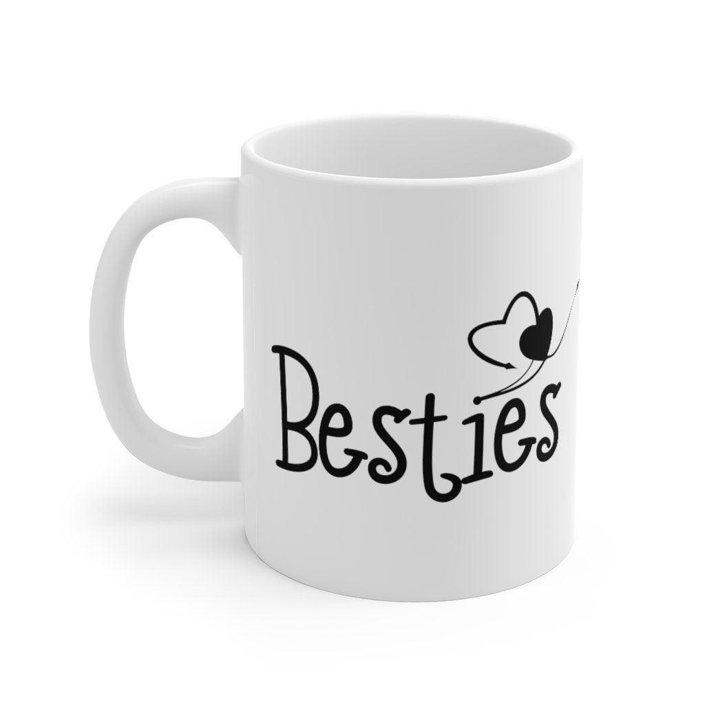 Besties Mugs, Best Friend Mug, BFF Mug, Sister Mugs, Best Friend Gift, Couple Mugs, Matching Friend Mugs - 4Lovebirds