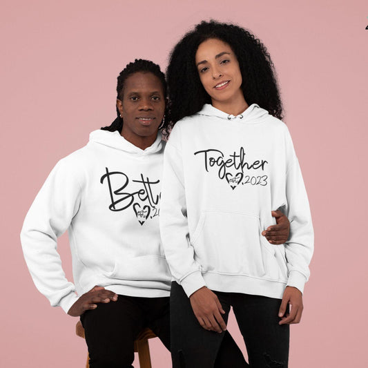 Better Together Custom Est Matching Set: Comfy, Stylish Outfits Perfect for Couples & Duos! - 4Lovebirds