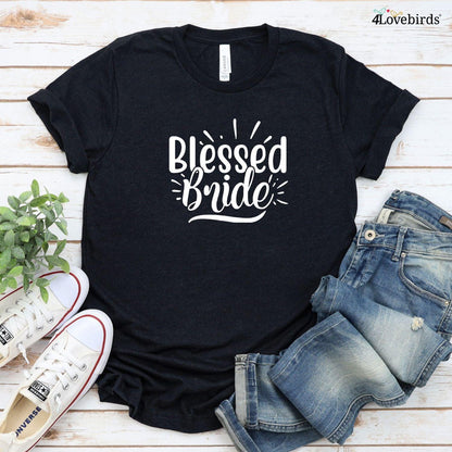 Blessed Bride & Groom Matched Set - Perfect as Engagement Announcements or Honeymoon Outfits! - 4Lovebirds