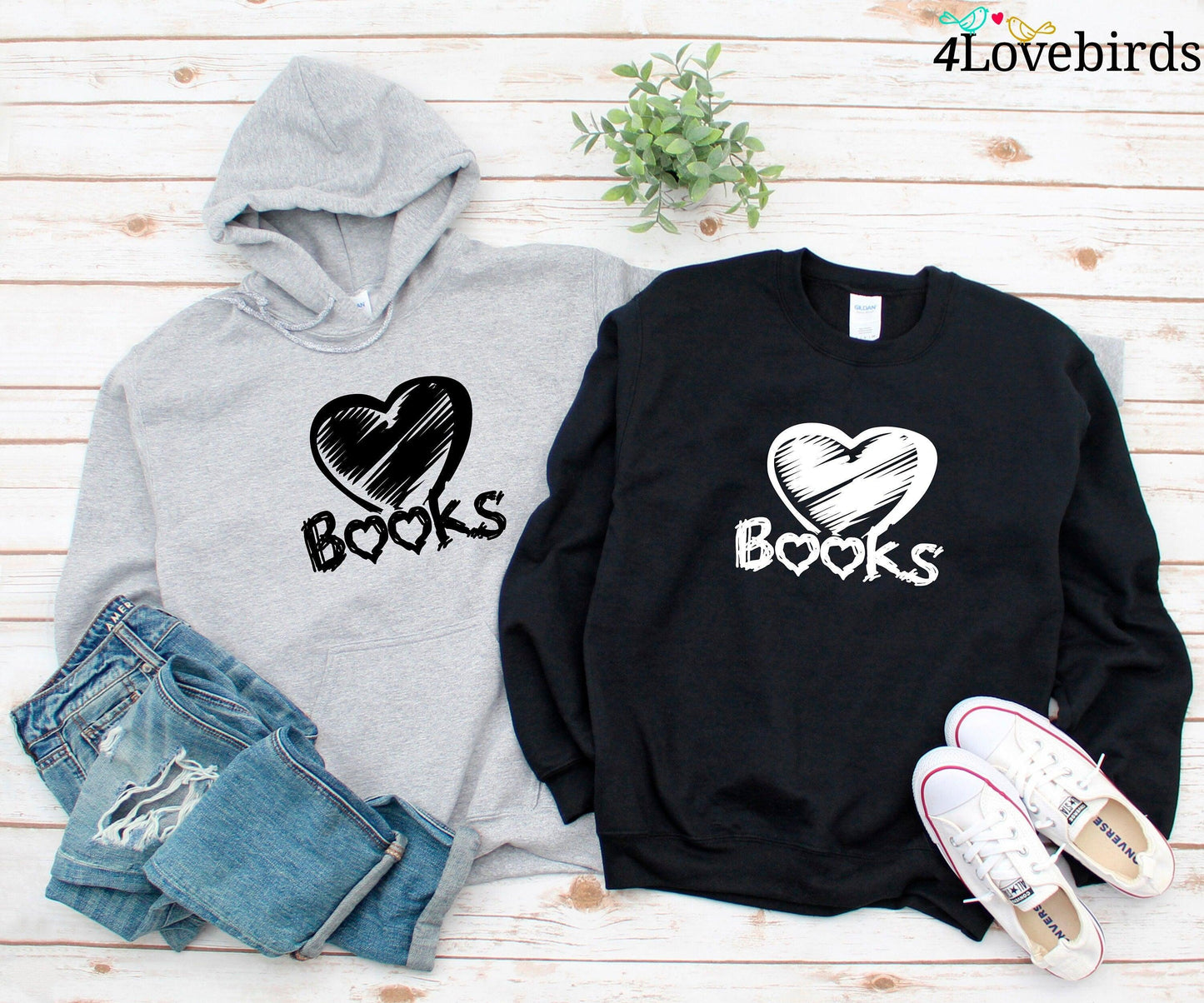 Book Hoodie, I'd Rather Be Reading, Book Junkie Sweatshirt Introvert Longsleeve I Read Past My Bedtime Bookish Shirt - 4Lovebirds