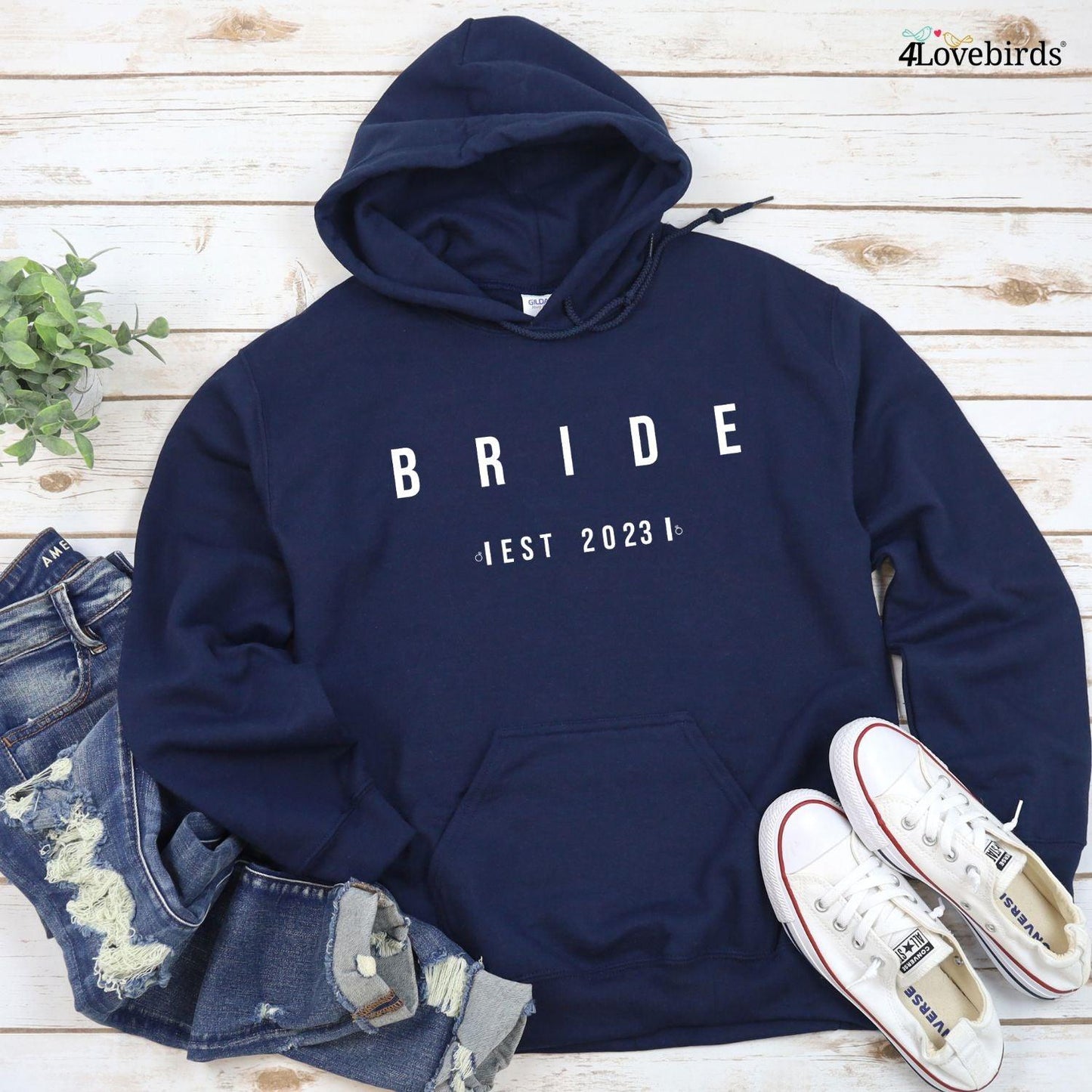 Bride & Groom Custom Est Matching Set| Fun Engagement & Wedding Gifts for Fiancée and Bridal Shower - 4Lovebirds