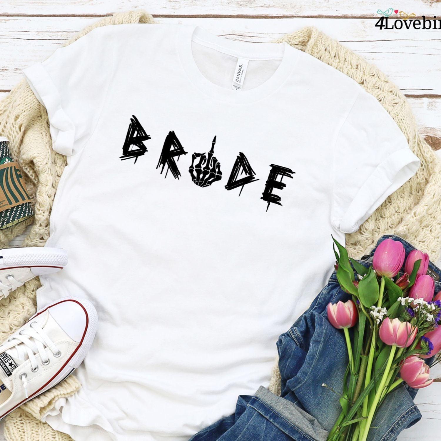 Bride & Groom Matching Outfit: Funny Wedding Tee, Honeymoon Gift & Bachelorette Party - 4Lovebirds