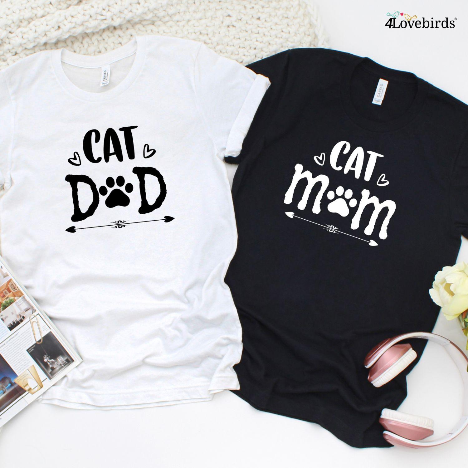 Cat Mom & Dad Matching Sets - Purr-fect Couple Gifts, Pet Lovers' Anniversary Surprise - 4Lovebirds