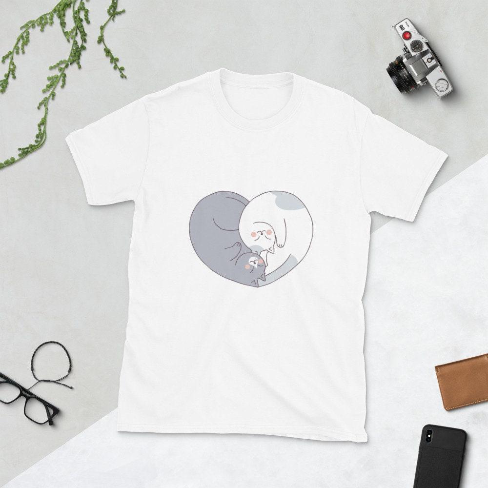 Cat Shirt Kitty Kitten T Shirt Tee Mens Womens Ladies Funny Present I Love Cats Animal Lover T-shirt Whiskers Face Girlfriend Fashion Cute - 4Lovebirds