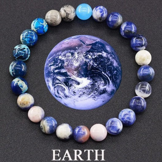 Planet-Themed Couple Bracelets - Universe Energy Matching Beads for Partners