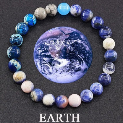 Planet-Themed Couple Bracelets - Universe Energy Matching Beads for Partners