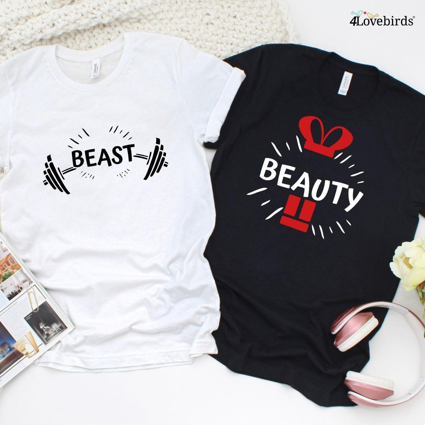 Charming Beauty & Beast Duo Set - Adorable Matching Outfits for Couples' Delight! - 4Lovebirds