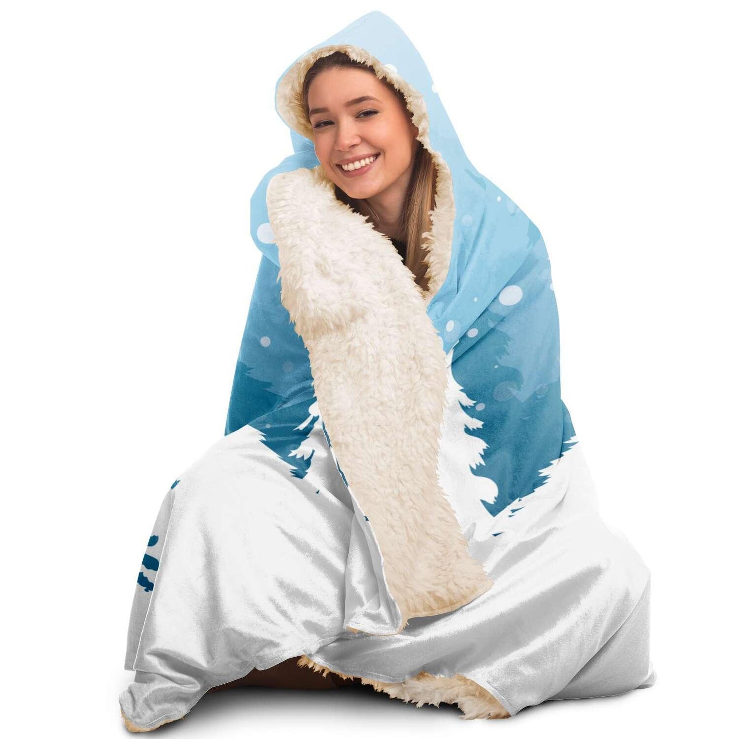 Christmas Blanket Hoodie - Winter Gift for Christmas, Cozy Blanket for Friends and Family, Christmas Movie Watching Blanket Soft - 4Lovebirds
