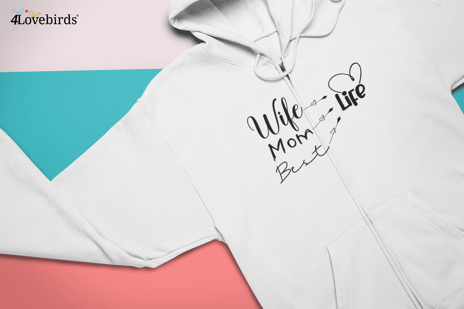 Christmas Gift for Wife, Wife Life Mom Life Best Life, Wife Mom Boss, Mom Hoodie, Mom T Shirt, Unisex Sizing, Mom Shirt, Mothers Day Gift - 4Lovebirds