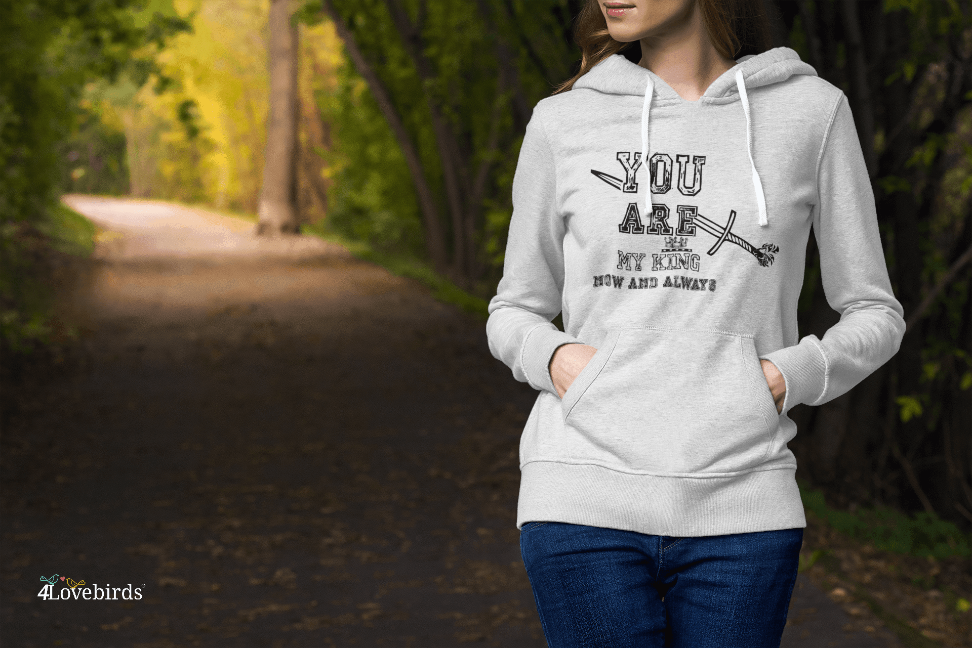 Couple Hoodie-You Are My Queen You Are My King Now And Always Hoodie-Matching Hoodie-Gift For Her,Him-Couple Shirt-His and Hers Hoodie - 4Lovebirds
