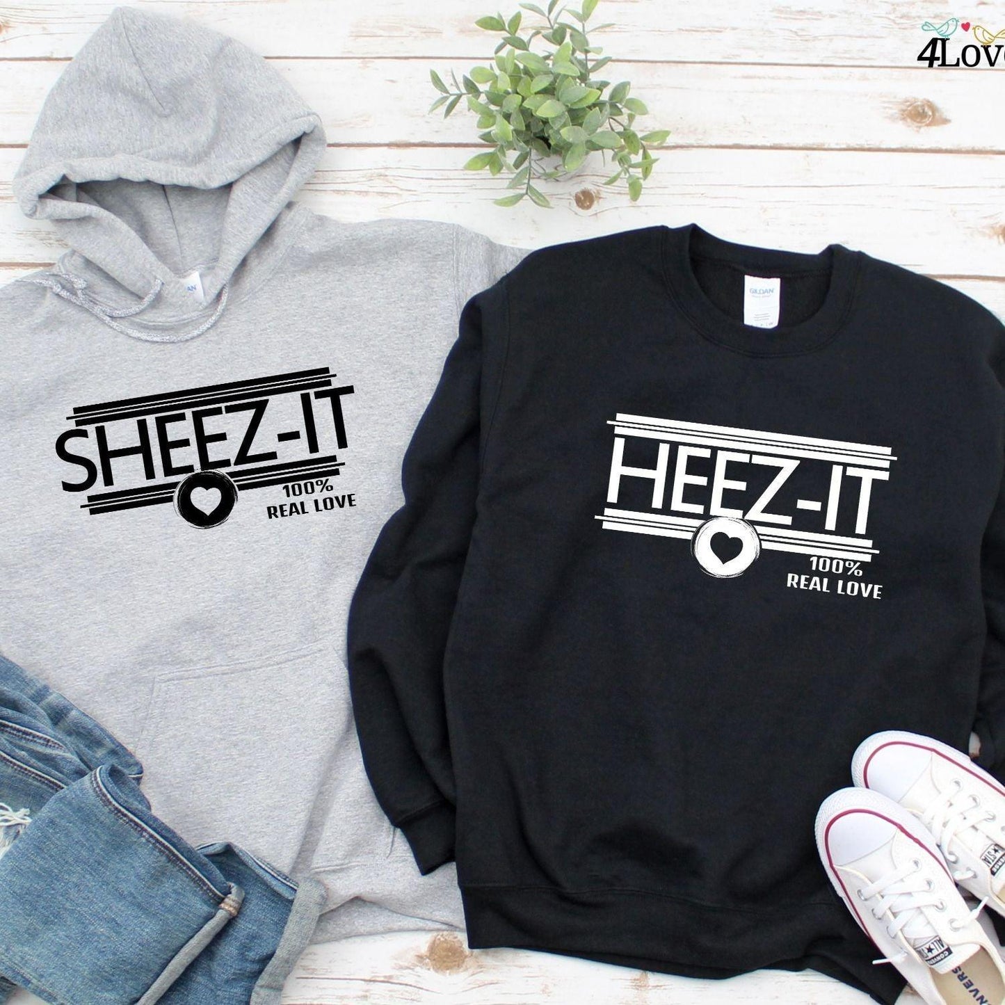 Couple Matching Set - Heez It/Sheez It - Anniversary Gift - Couple Gifts Boyfriend - 4Lovebirds