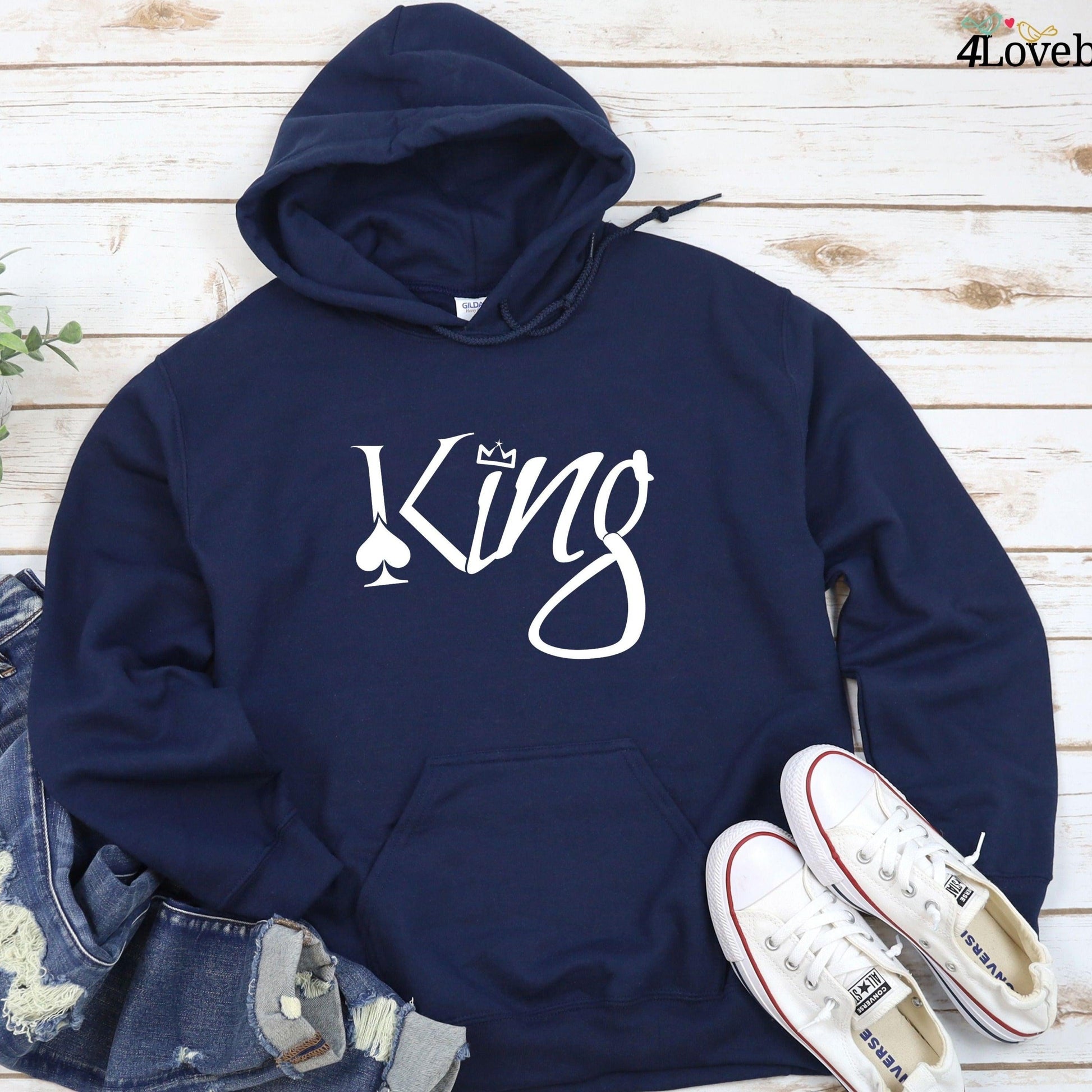 Couple Matching Set: King & Queen - Unique Relationships Gifts for Her & Him - 4Lovebirds