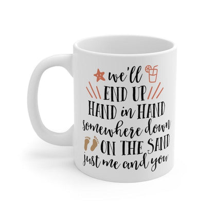 Couple promise, Future together, Couple in the beach, Poetry, Lovers matching Mug, Gift for Couples, Valentine Mug, Cute Mug - 4Lovebirds