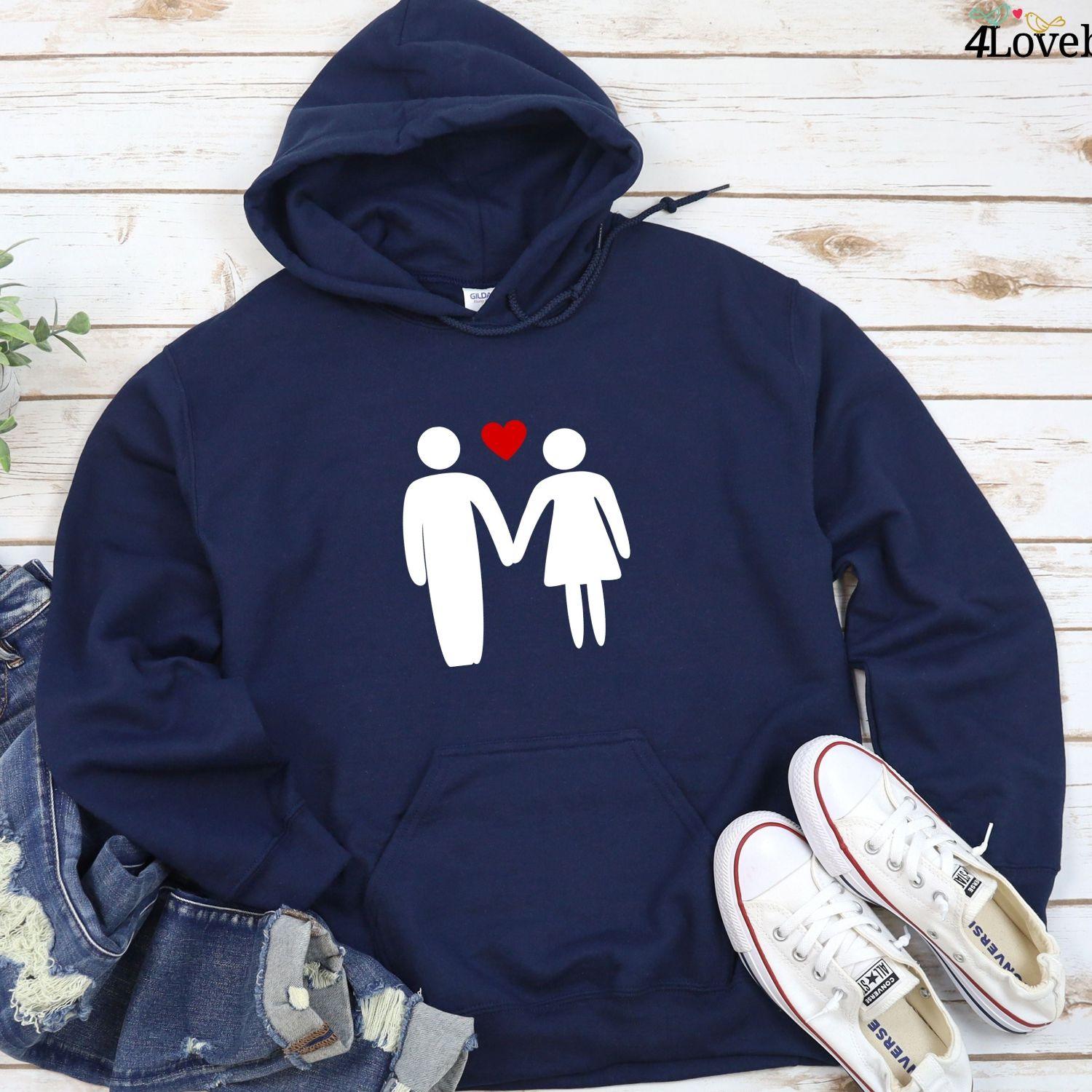 Couple Silhouette Matching Set: Lovers Outfits, Gift for Couples
