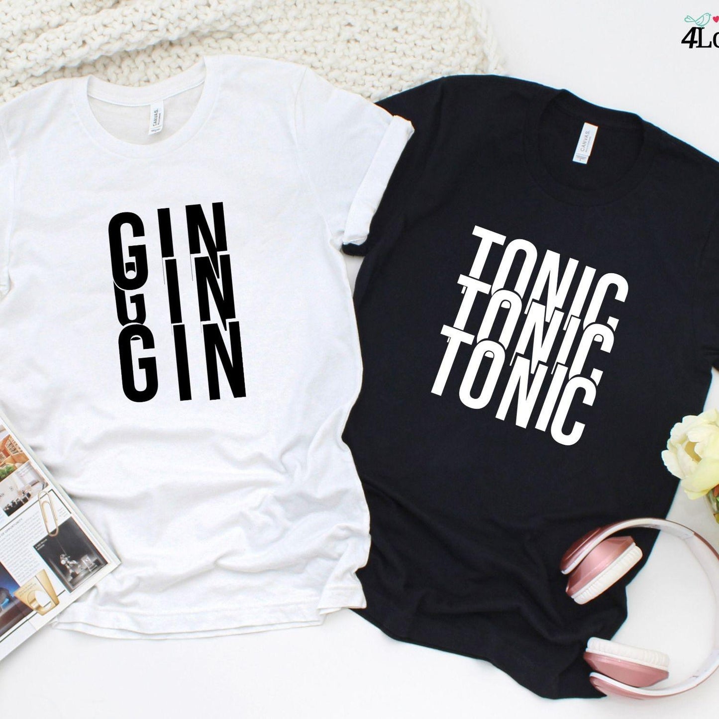 Couples & Besties Fun Matching Outfits: Gin-Tonic | Ideal BFF Presents & Couple Treats - 4Lovebirds