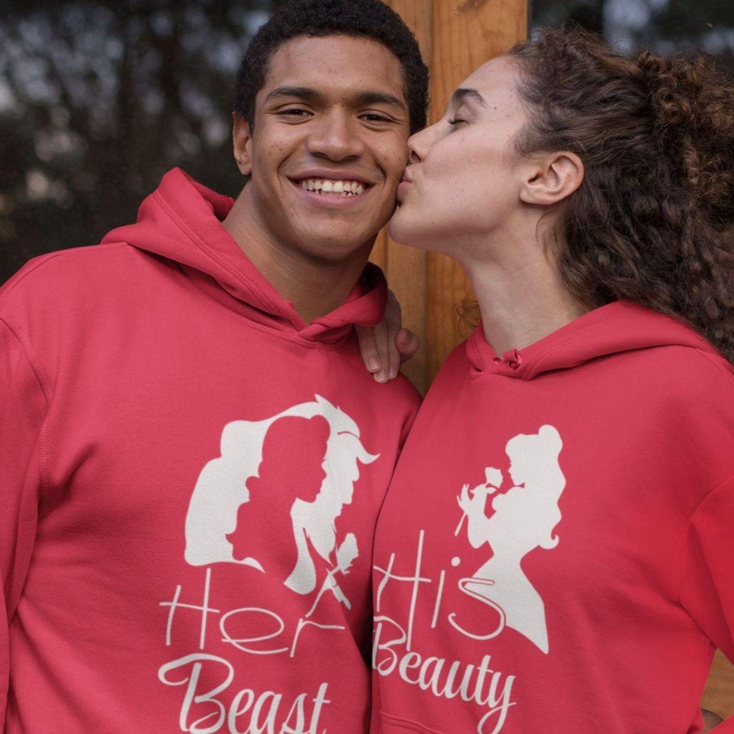 Romantic Matching Set: My Heart Beats for Her/Him Couple Gifts Hoodies