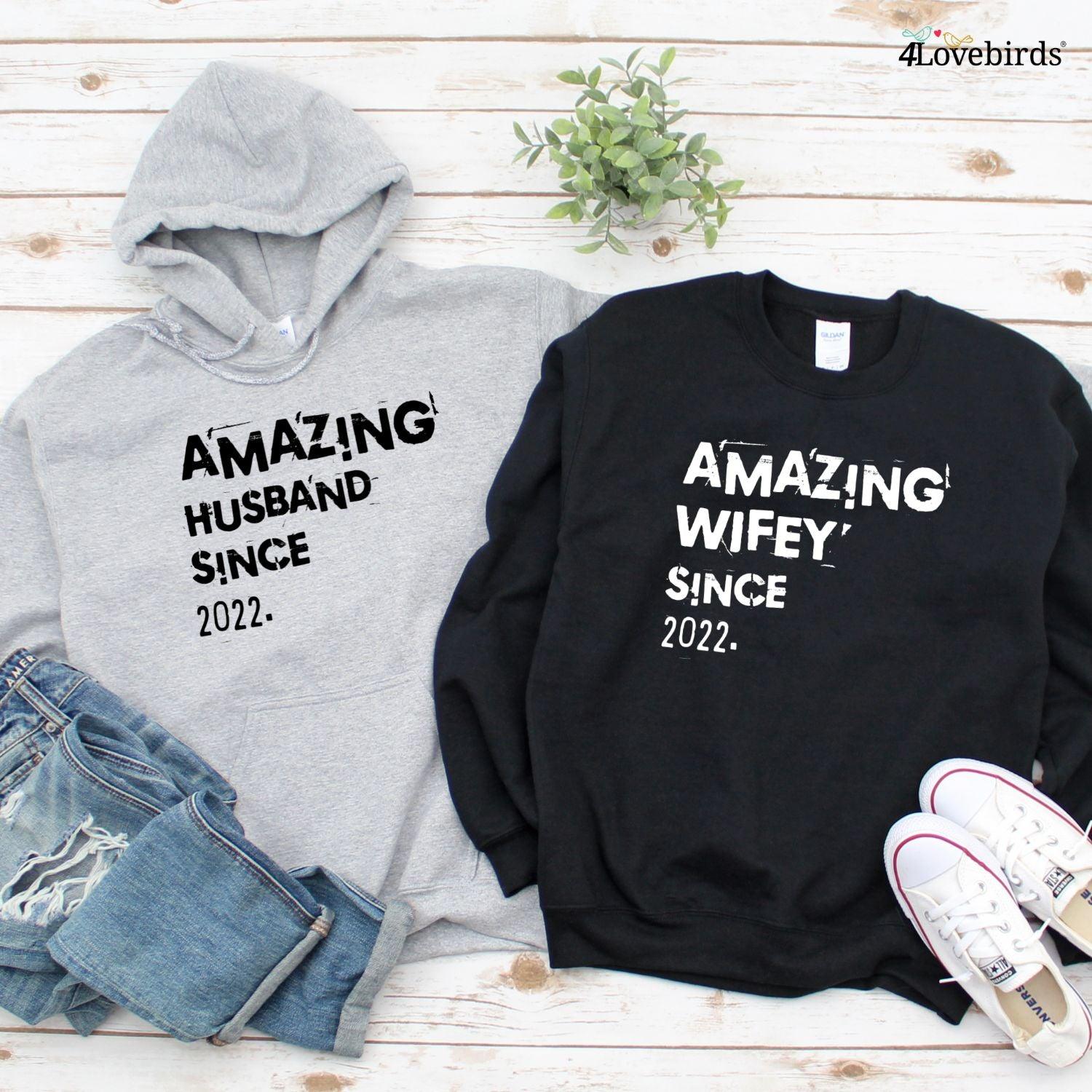 Couples' Gift Idea: Custom Matching Set - Ideal for Honeymoon & Newlyweds - Husband & Wifey Duo - 4Lovebirds