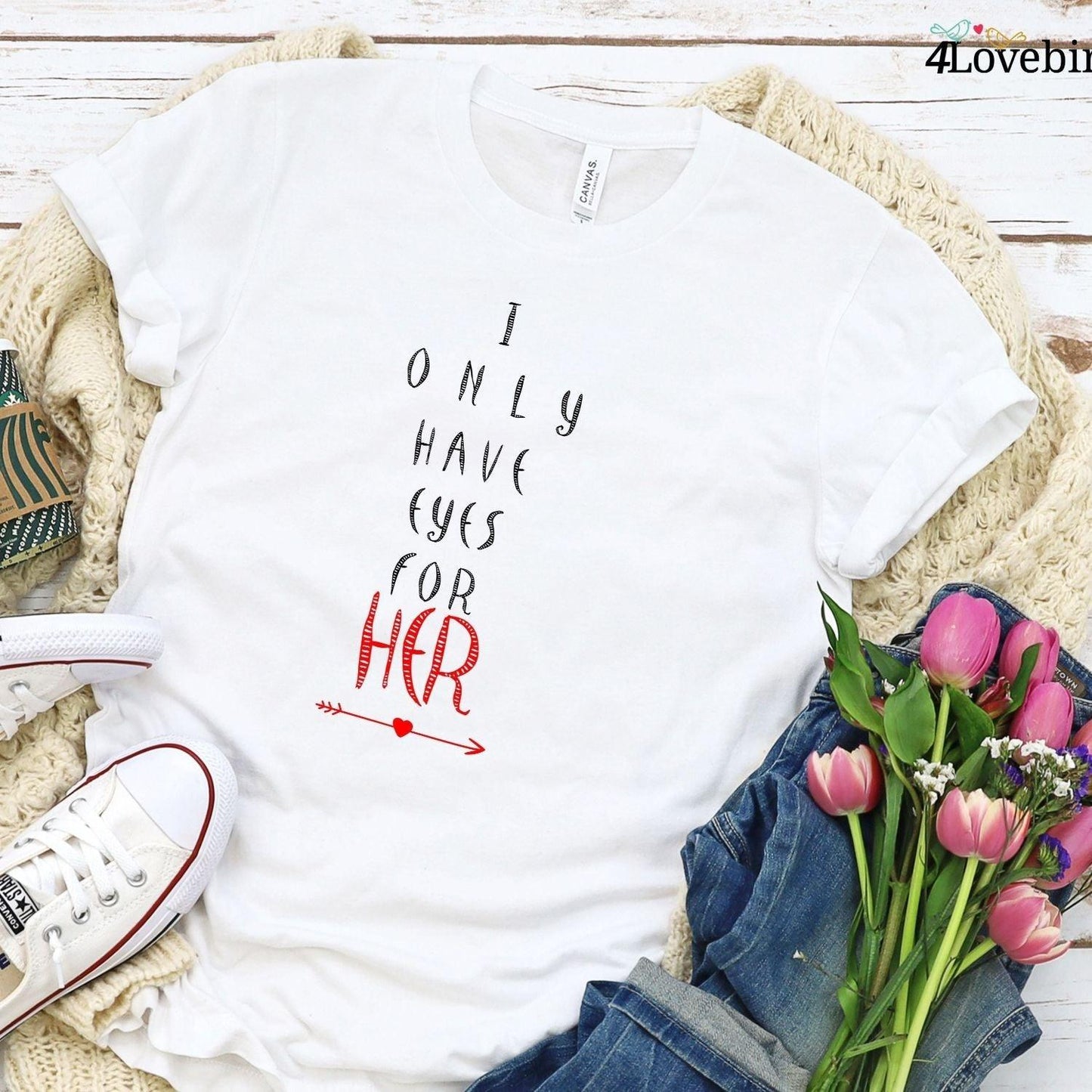 Couples' Matching Outfits - Exclusive "I Only Have Eyes for Her/Him" Gift Set - 4Lovebirds