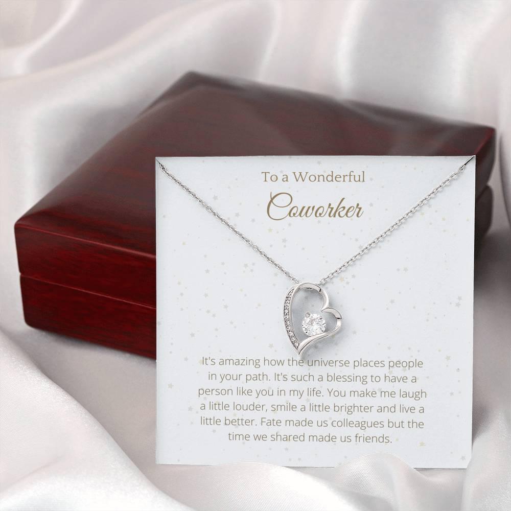 Coworker Gift Lovely Heart Necklace - 4Lovebirds