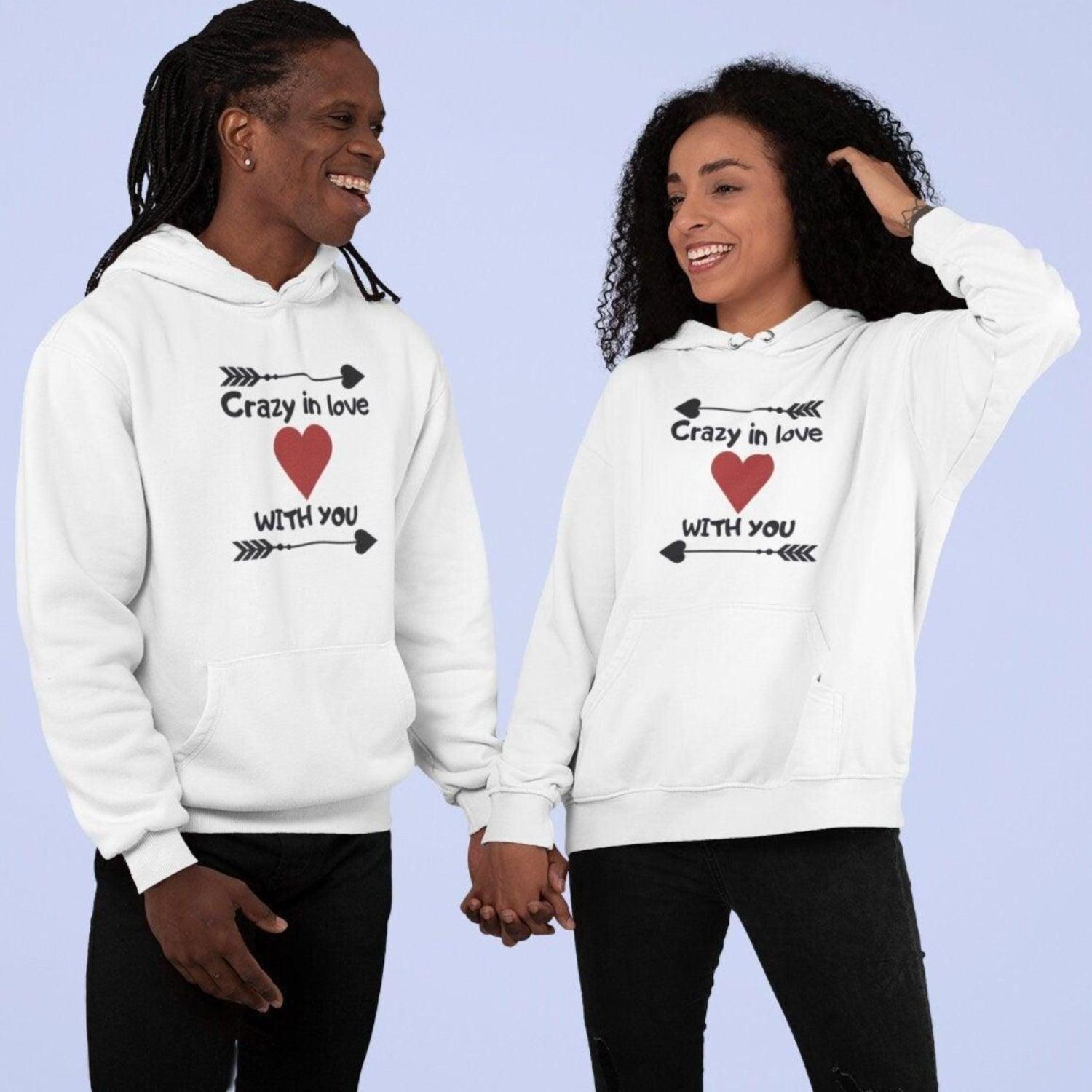 Crazy in Love With You Matching Outfits: Gifts for Couples, Valentine Ensemble, BF/GF - 4Lovebirds