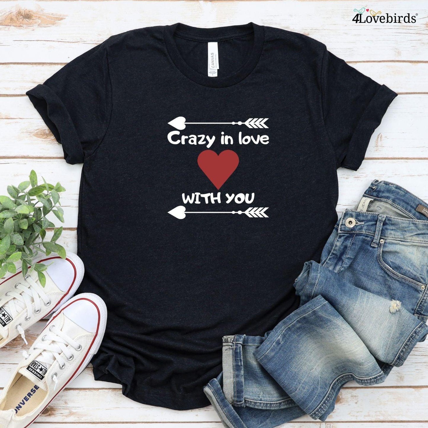 Crazy in Love With You Matching Outfits: Gifts for Couples, Valentine Ensemble, BF/GF - 4Lovebirds