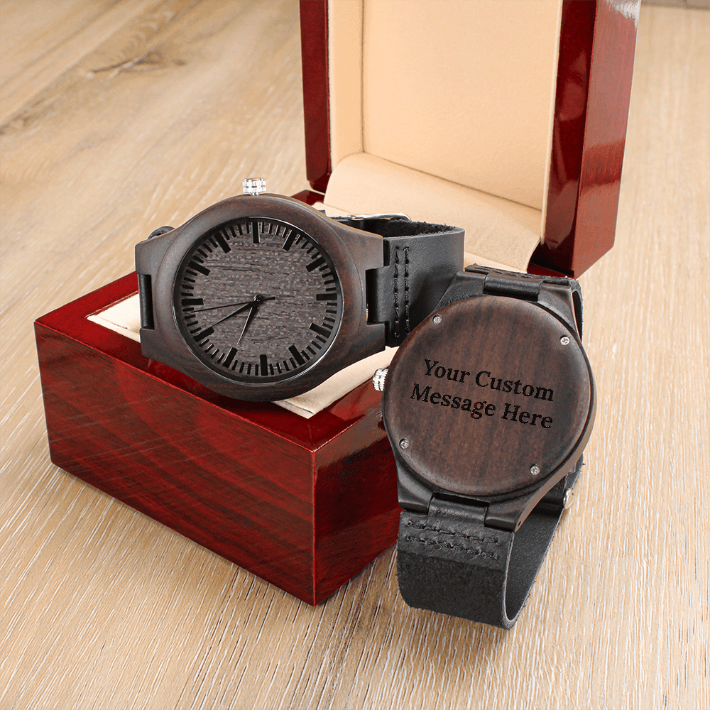 Custom Engraved Wood Watch for Him,Wood Watch,Personalized Watch,Wooden Watch,Groomsmen Watch,Mens Watch,Boyfriend Gift,Gift for Dad - 4Lovebirds