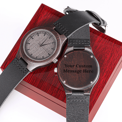 Custom Engraved Wood Watch for Him,Wood Watch,Personalized Watch,Wooden Watch,Groomsmen Watch,Mens Watch,Boyfriend Gift,Gift for Dad - 4Lovebirds