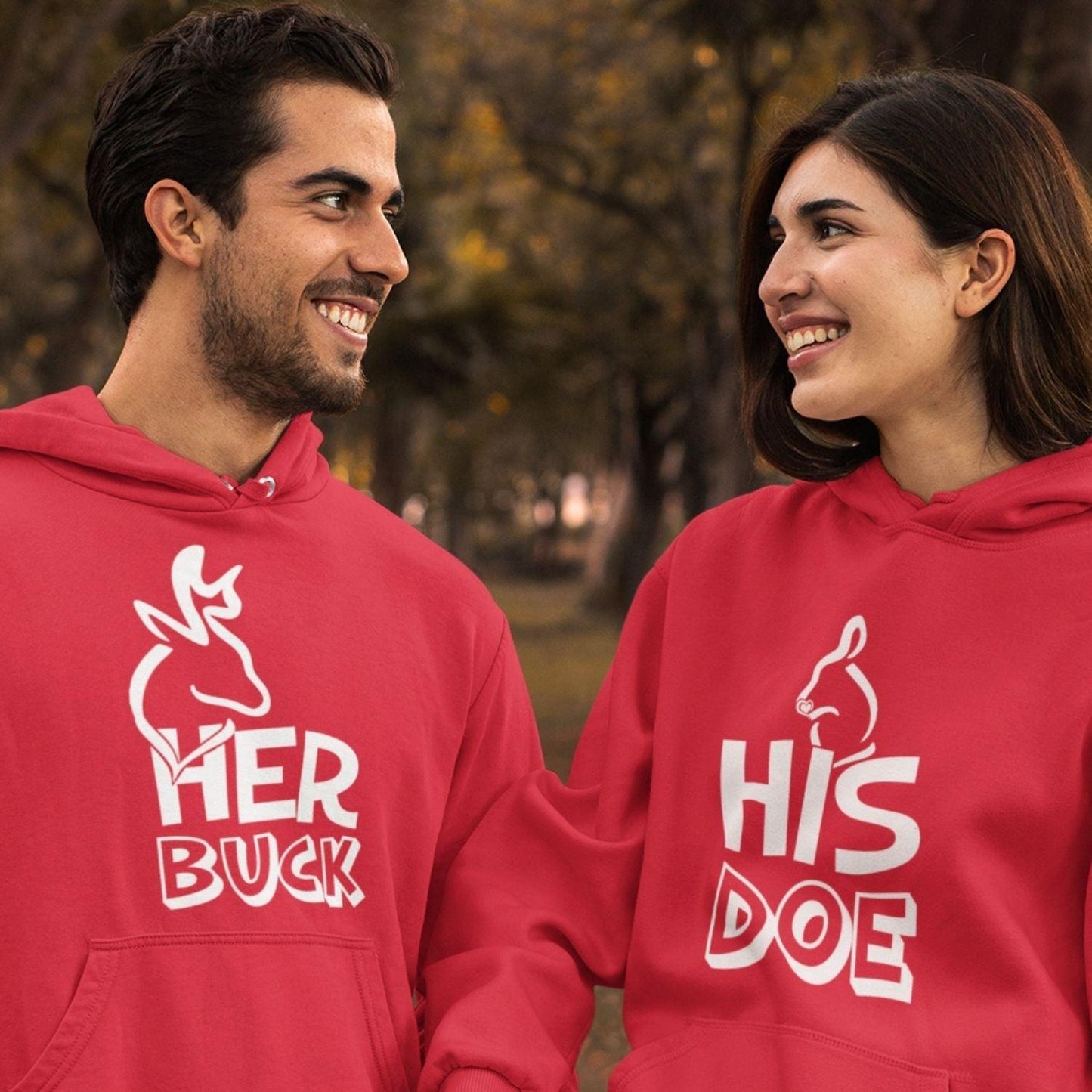 Custom His & Hers Matching Set for Valentine's & Christmas: Her Buck & His Doe - 4Lovebirds