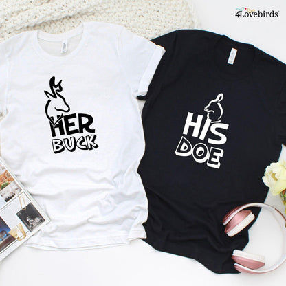 Custom His & Hers Matching Set for Valentine's & Christmas: Her Buck & His Doe - 4Lovebirds